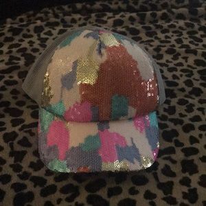 Colorful sequin hat